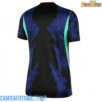 Camisa de time de futebol Brasil Replicas 2º Equipamento Feminina Mundo 2026 Manga Curta